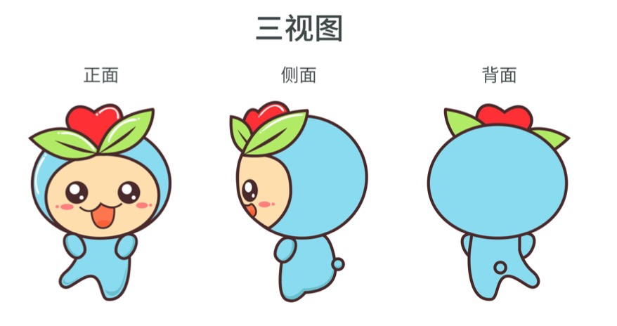 吉祥物设计三视图